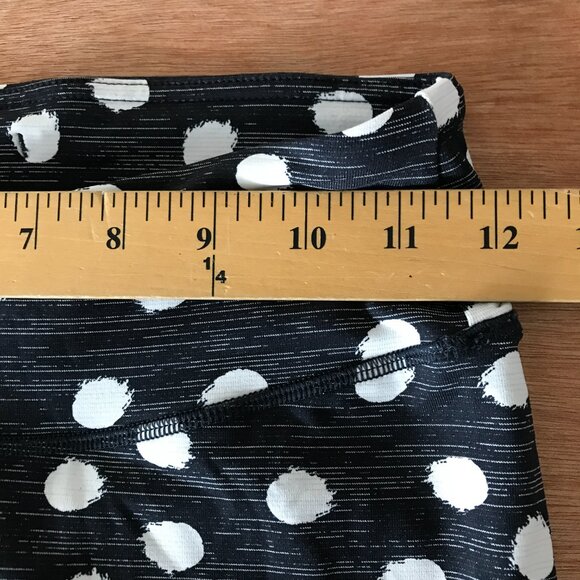 Outdoor Voices Leggings Women S Black Polka Dot Mid Rise Hip Pocket Athleisure - Picture 11 of 13